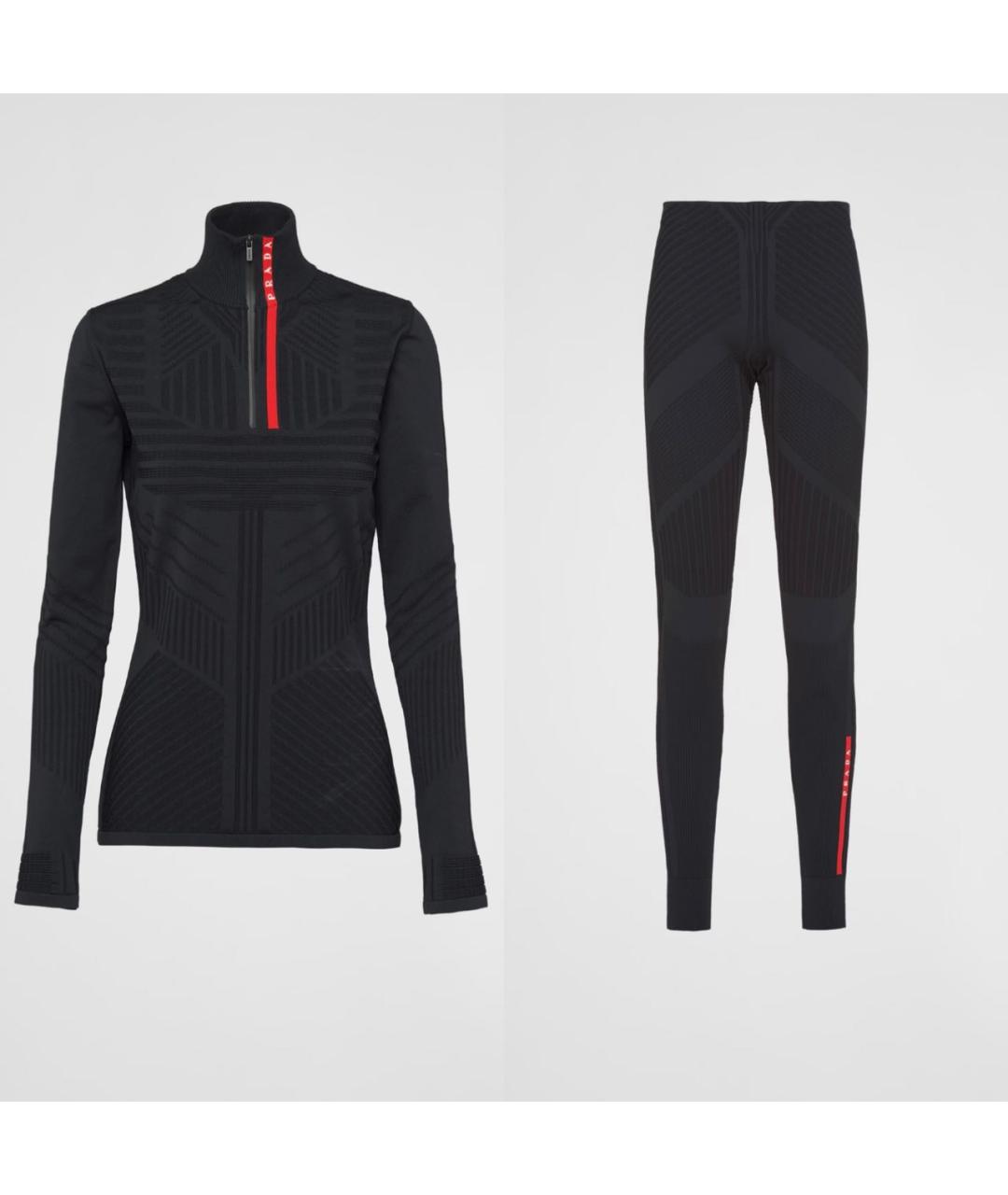 PRADA Черный полиэстеровый спортивные костюмы, фото 9