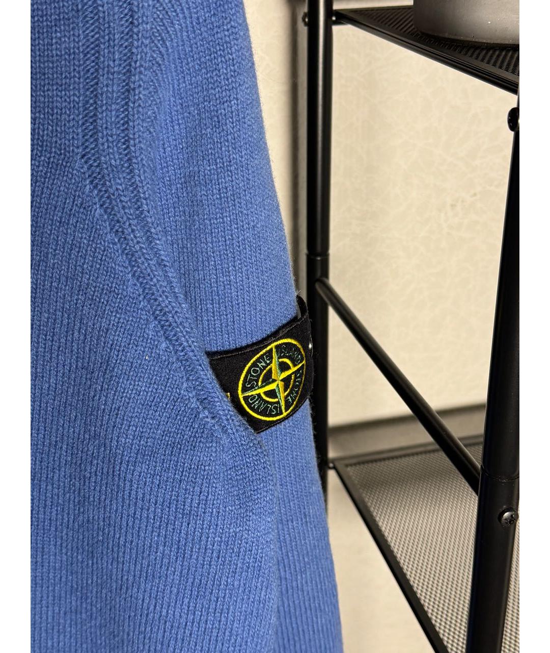 STONE ISLAND Синий шерстяной джемпер / свитер, фото 3
