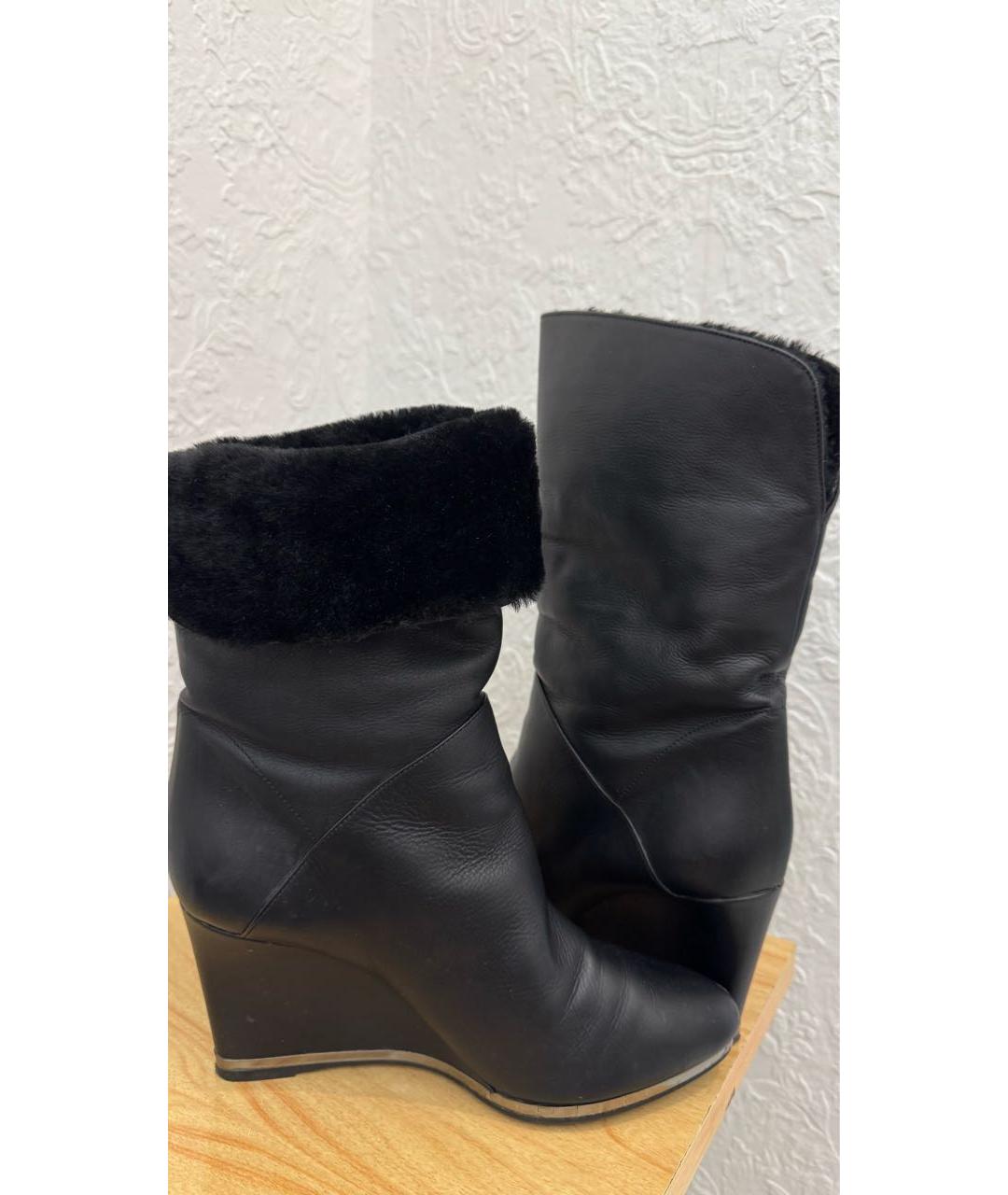 LE SILLA Черные кожаные ботильоны, фото 5
