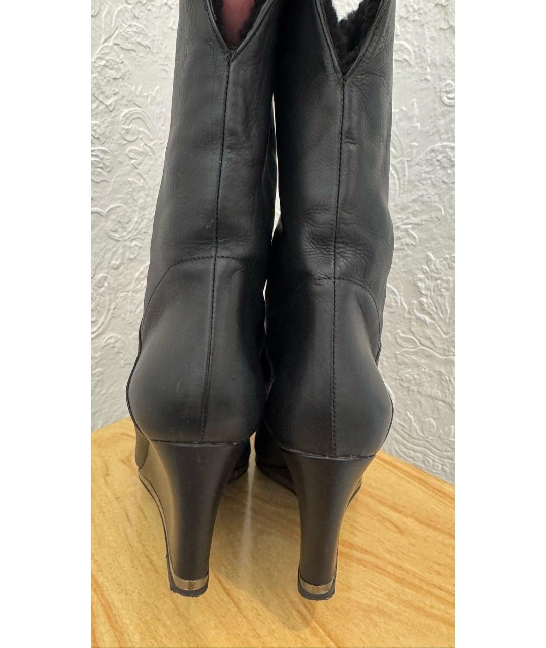LE SILLA Черные кожаные ботильоны, фото 3