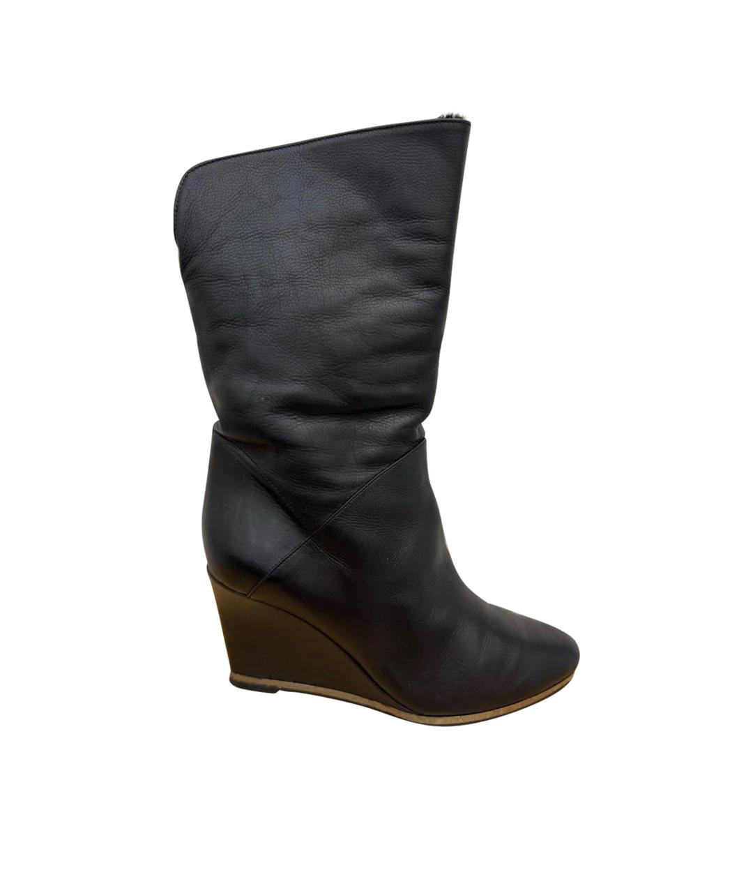 LE SILLA Черные кожаные ботильоны, фото 1