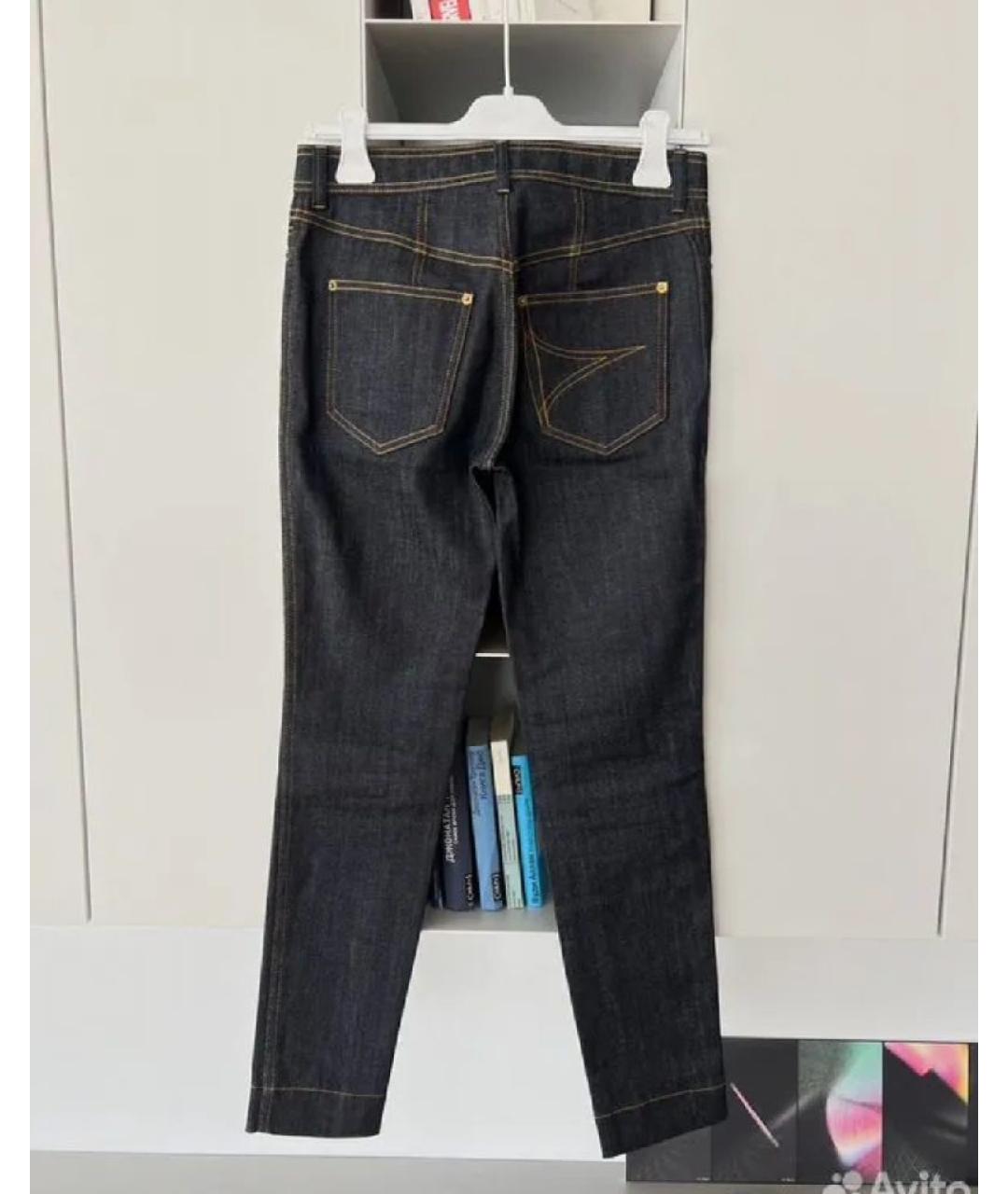 LOUIS VUITTON Темно-синие хлопковые джинсы слим, фото 2