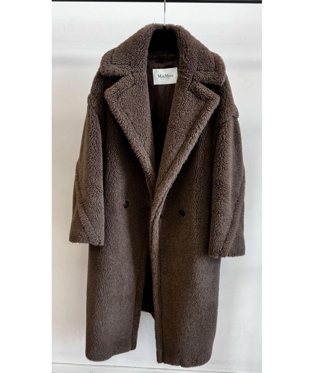 MAX MARA Коричневое шерстяное пальто, фото 9