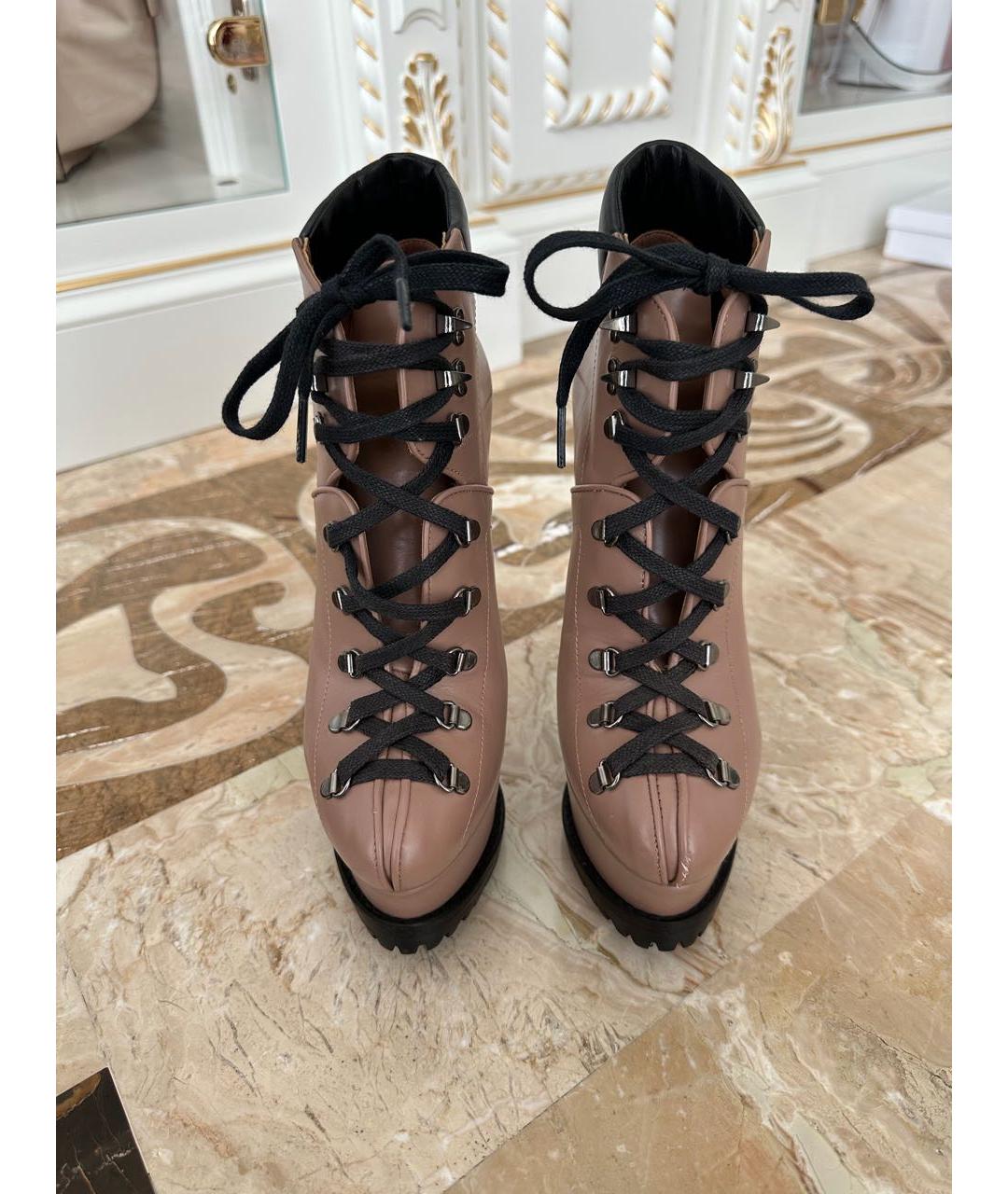 ALAIA Коричневые кожаные ботильоны, фото 2