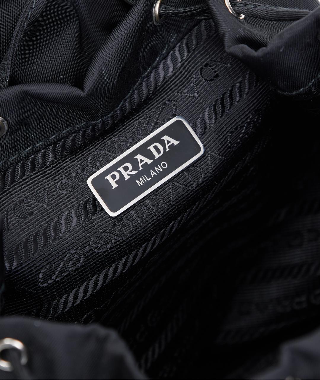 PRADA Черный тканевый рюкзак, фото 6