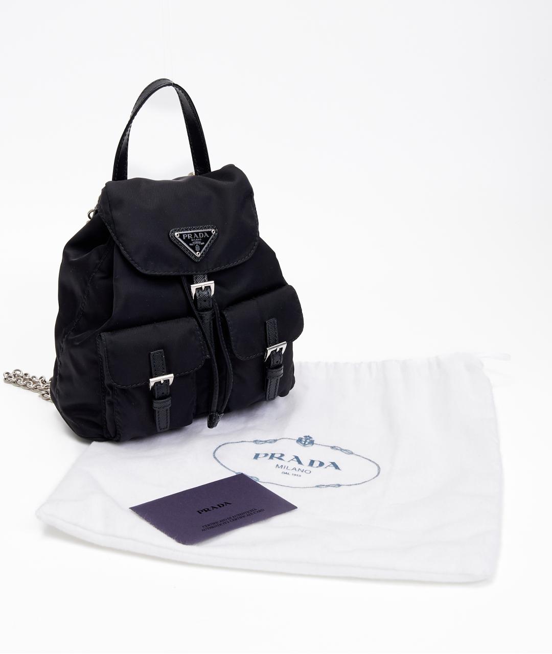 PRADA Черный тканевый рюкзак, фото 4