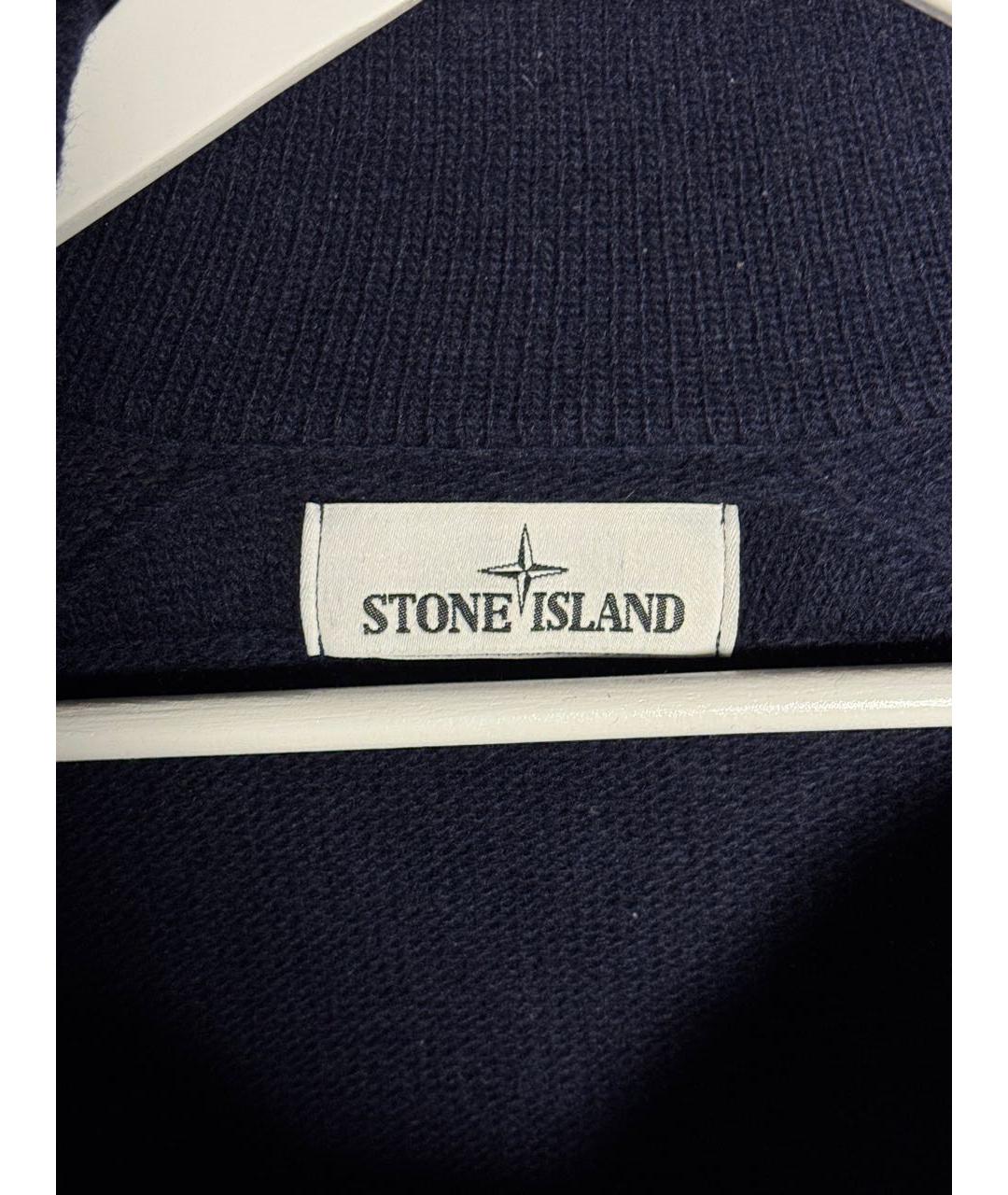 STONE ISLAND Темно-синий шерстяной джемпер / свитер, фото 2