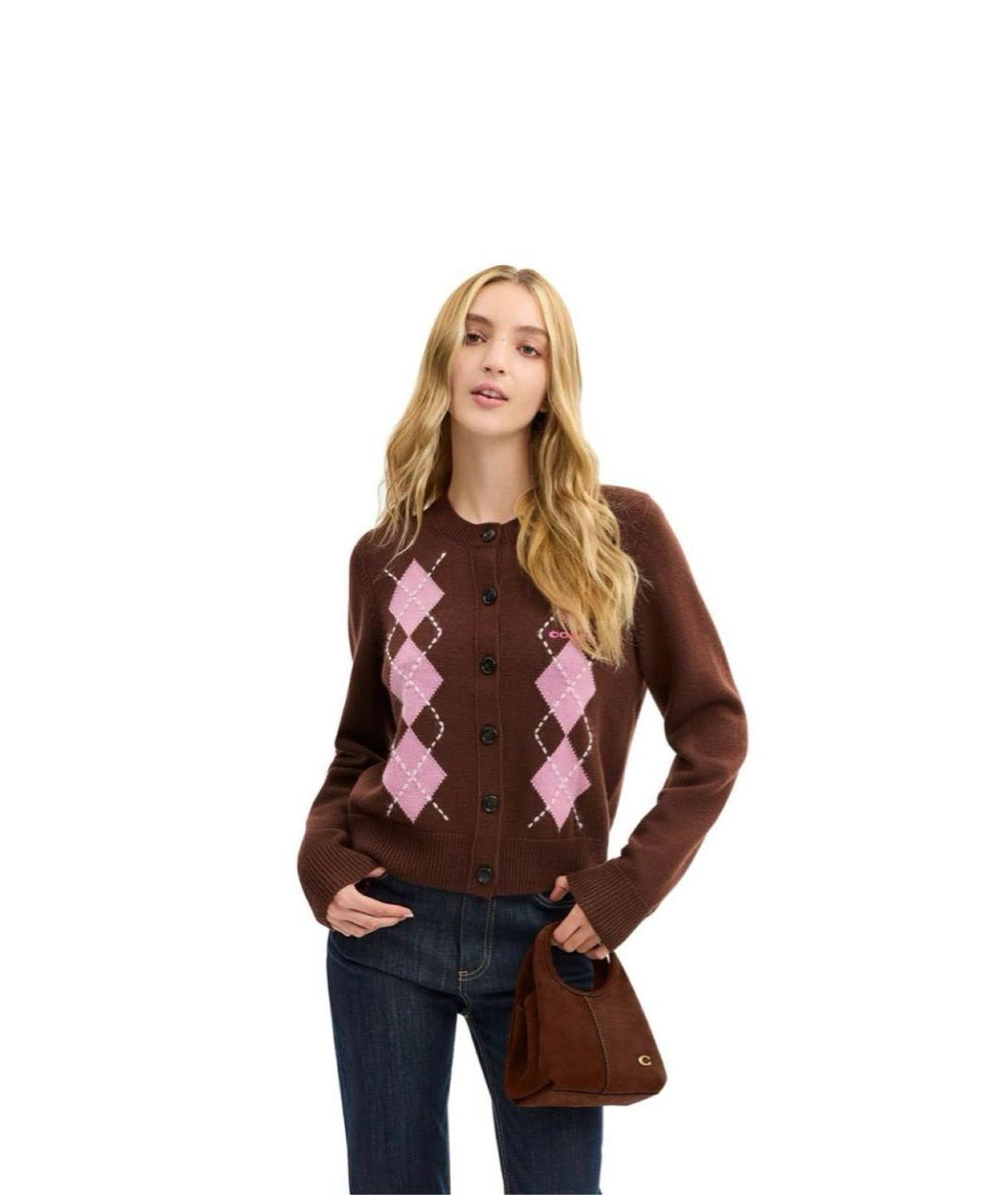 COACH Коричневая замшевая сумка через плечо, фото 8