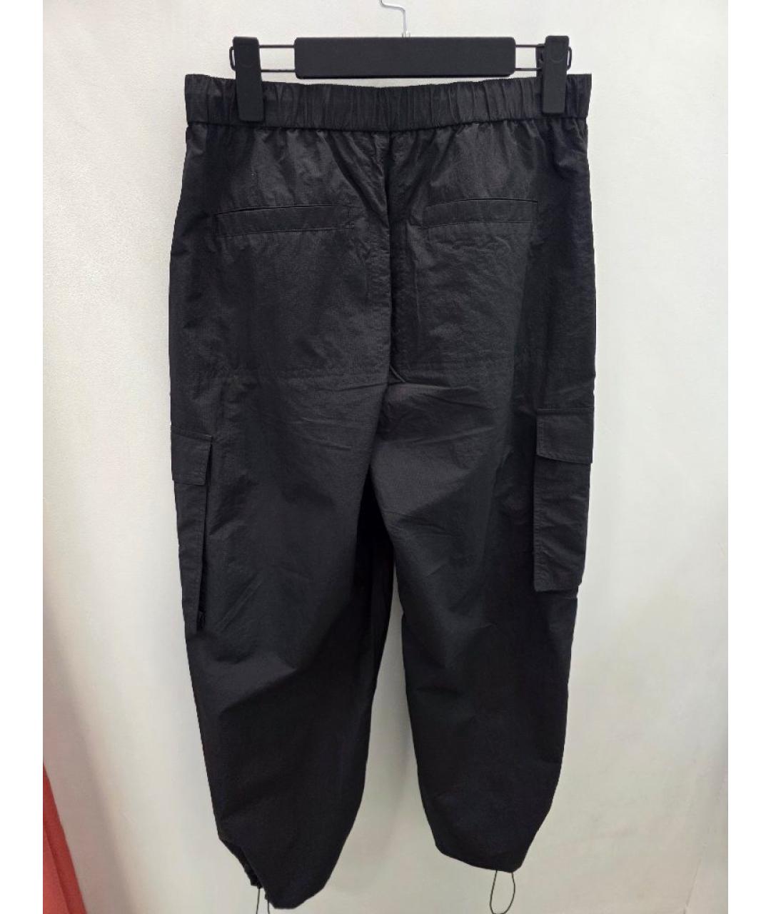 KARL LAGERFELD Черные полиамидовые брюки широкие, фото 2