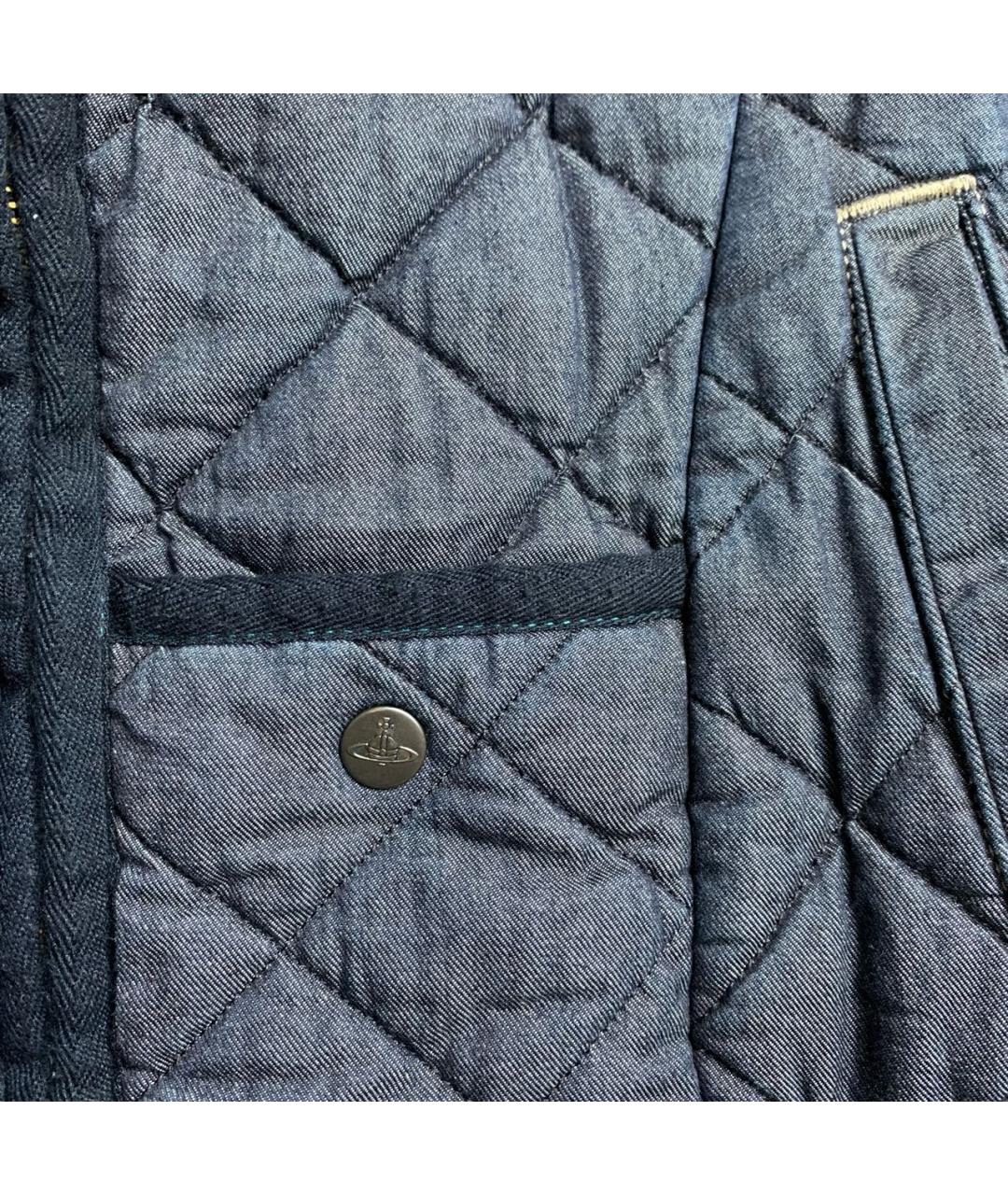 VIVIENNE WESTWOOD Темно-синий хлопковый жилет, фото 4