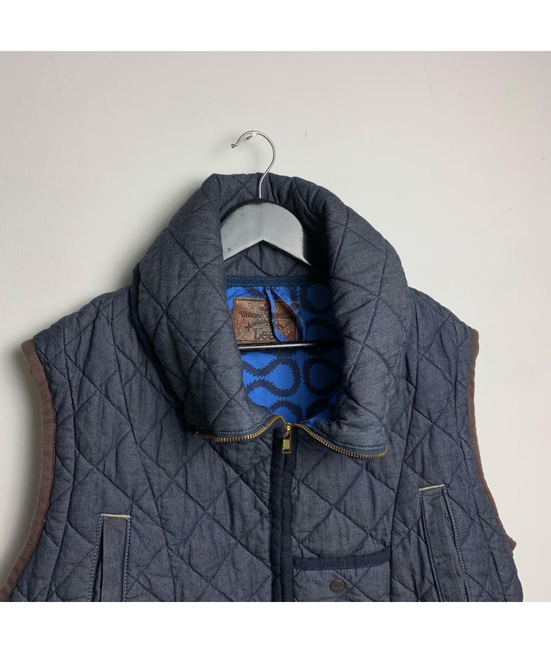 VIVIENNE WESTWOOD Темно-синий хлопковый жилет, фото 3