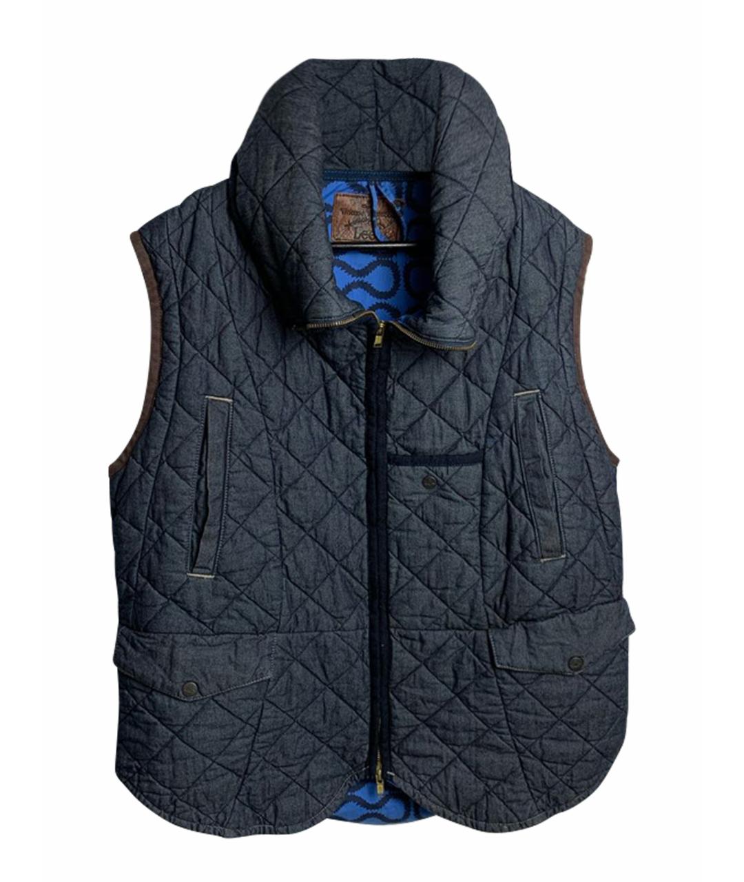 VIVIENNE WESTWOOD Темно-синий хлопковый жилет, фото 1