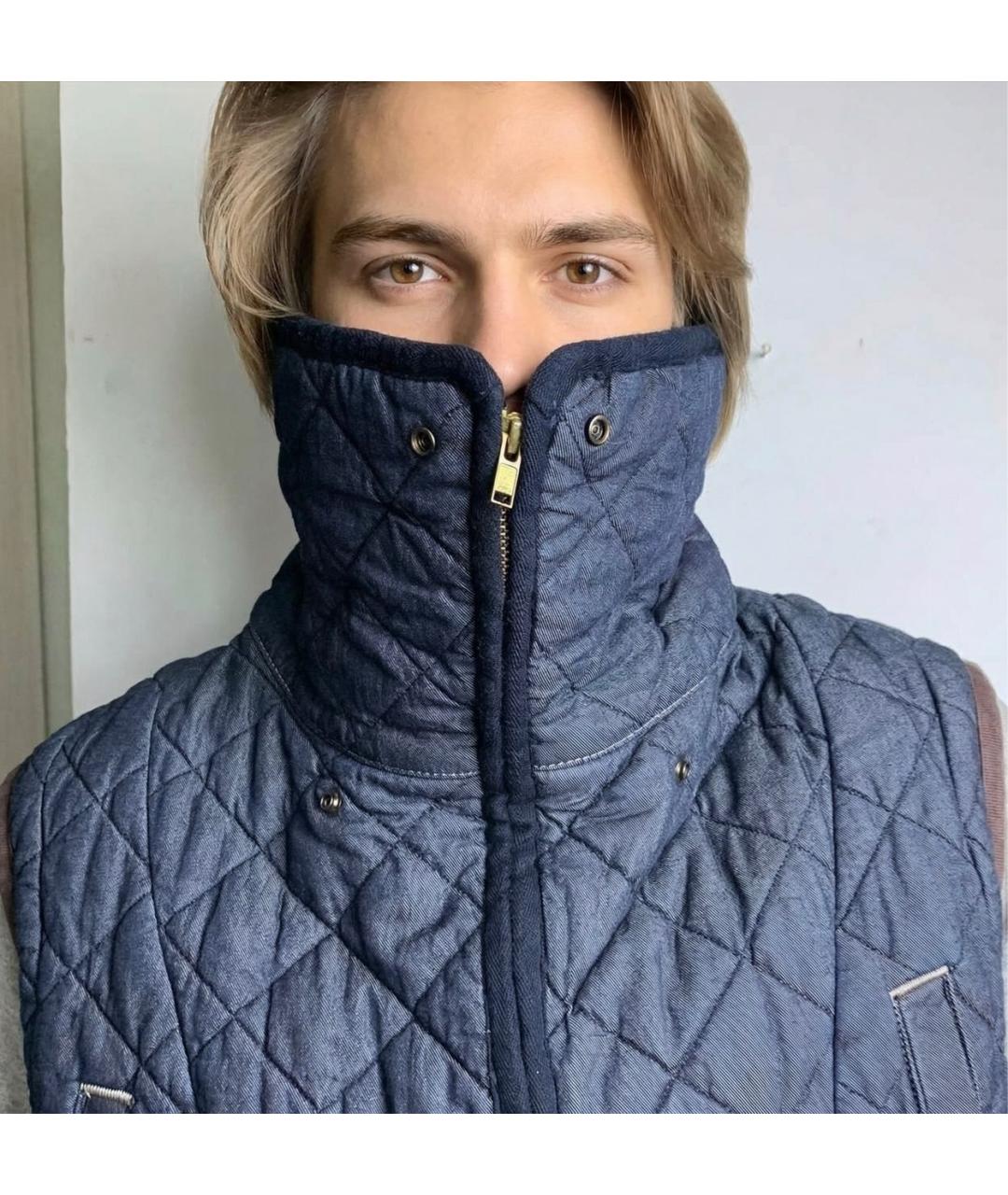 VIVIENNE WESTWOOD Темно-синий хлопковый жилет, фото 5