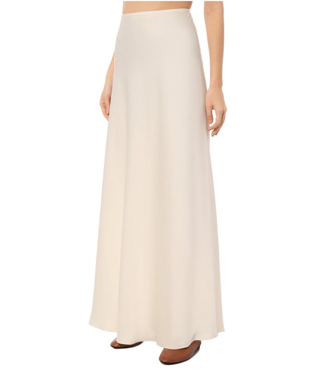 PHILOSOPHY DI LORENZO SERAFINI Белая полиэстеровая юбка макси, фото 6