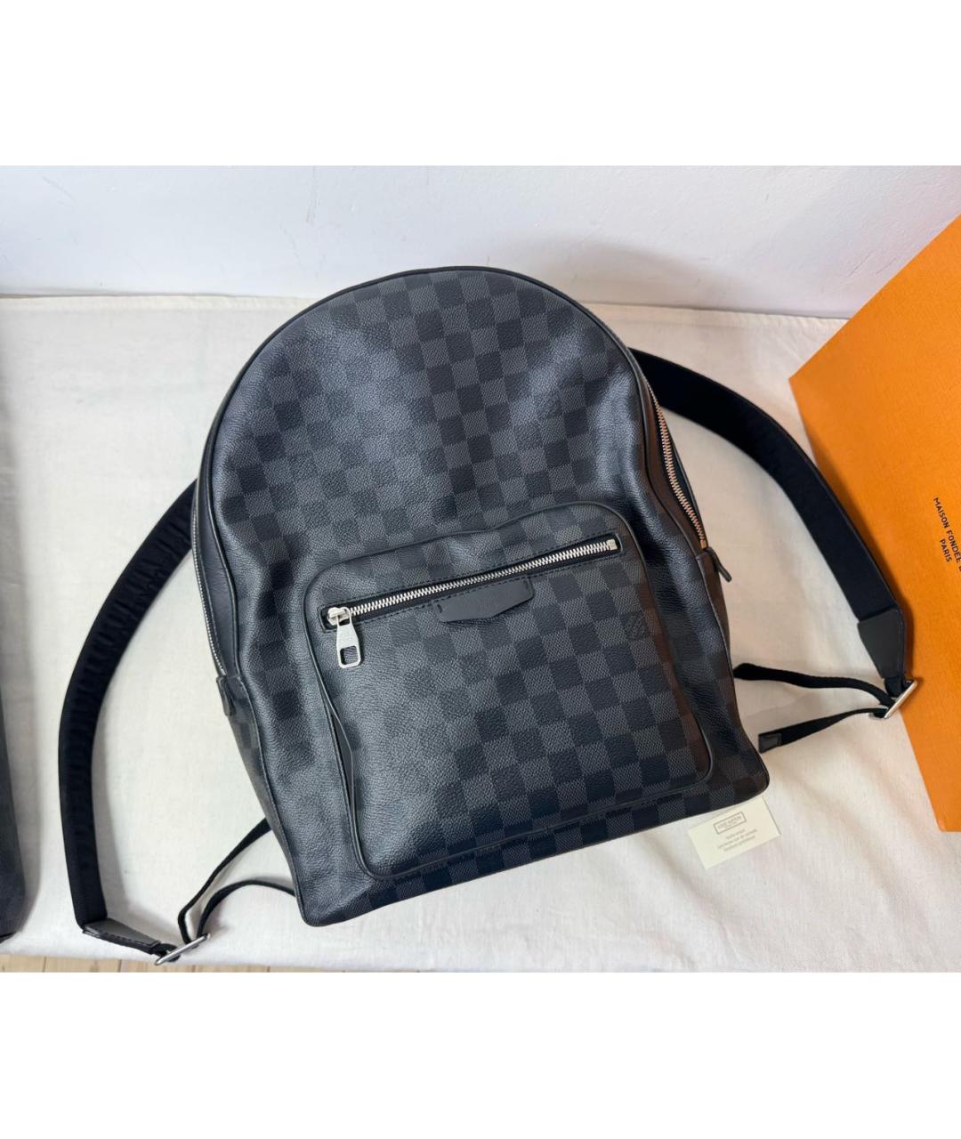 LOUIS VUITTON Серый кожаный рюкзак, фото 5