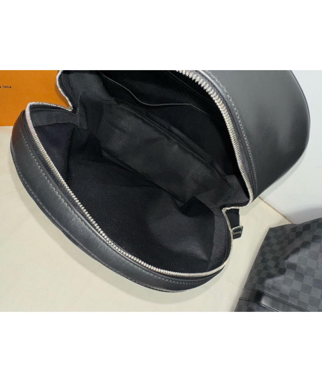 LOUIS VUITTON Серый кожаный рюкзак, фото 4