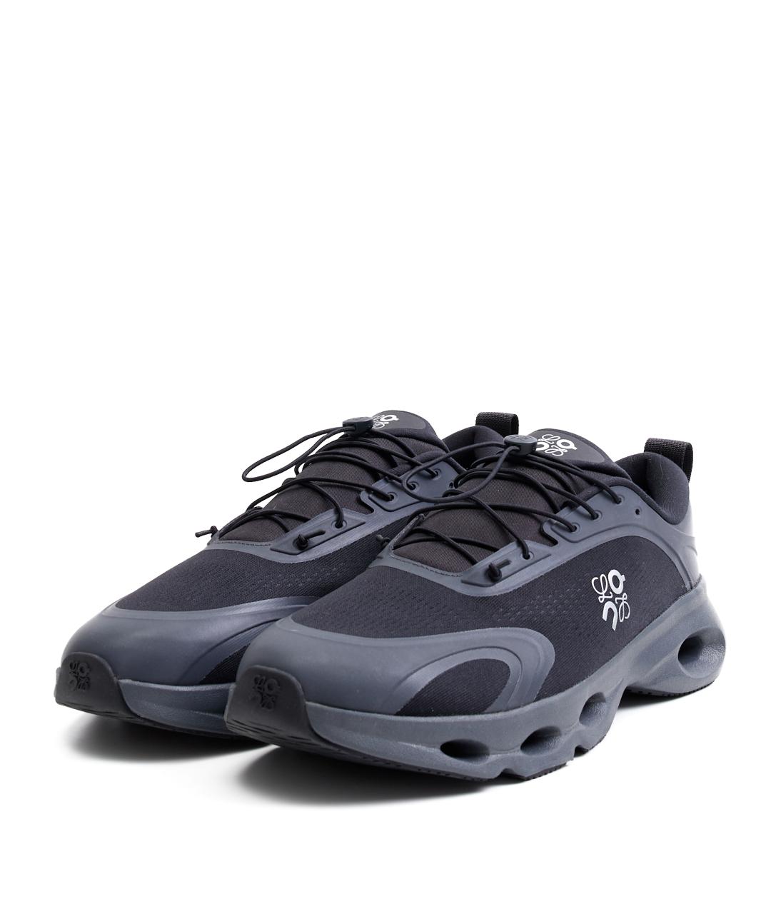 LOEWE Синие текстильные низкие кроссовки / кеды, фото 2