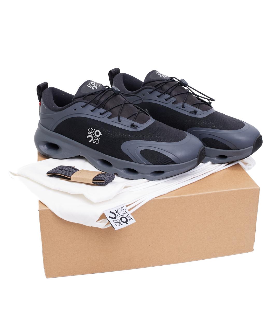 LOEWE Синие текстильные низкие кроссовки / кеды, фото 6