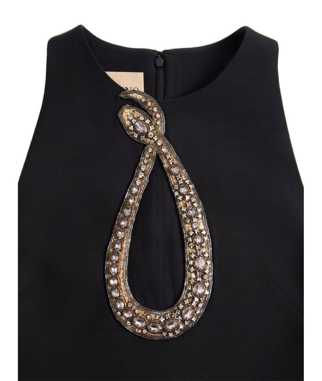 VALENTINO Черное шерстяное вечернее платье, фото 5