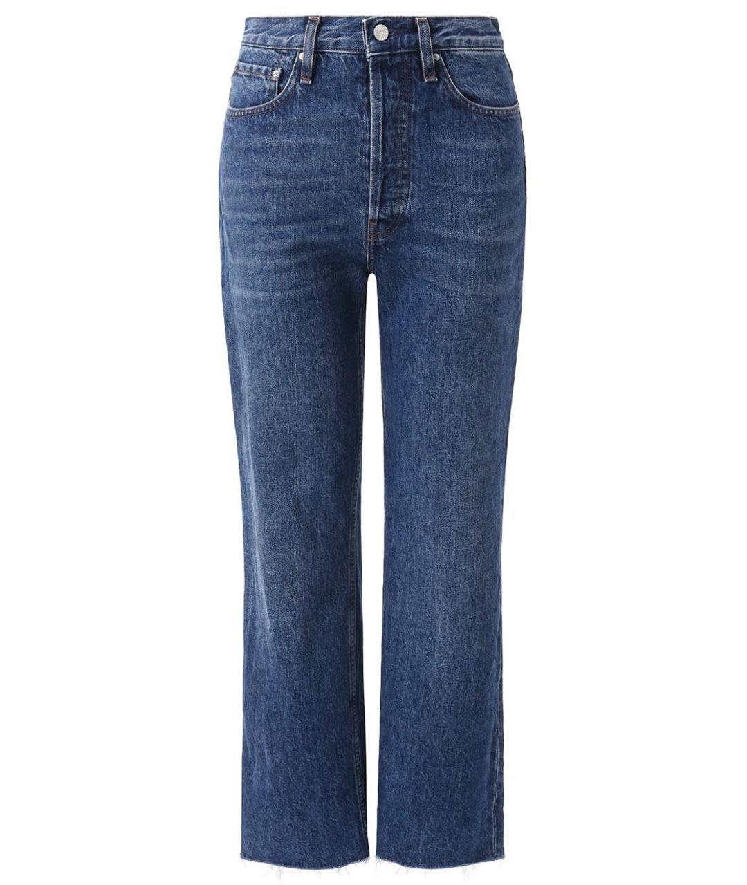 TOTEME Синие хлопковые прямые джинсы, фото 1