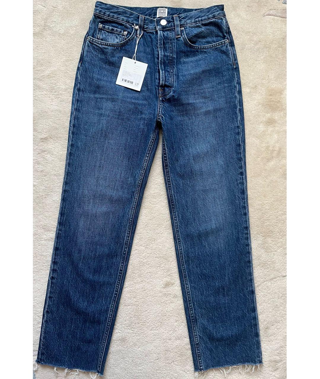 TOTEME Синие хлопковые прямые джинсы, фото 3