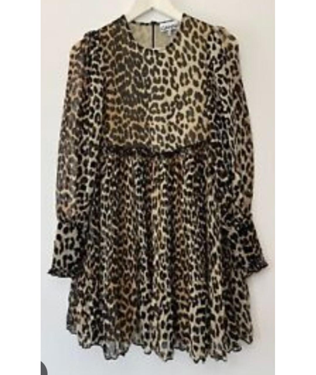 GANNI Коричневое повседневное платье, фото 2