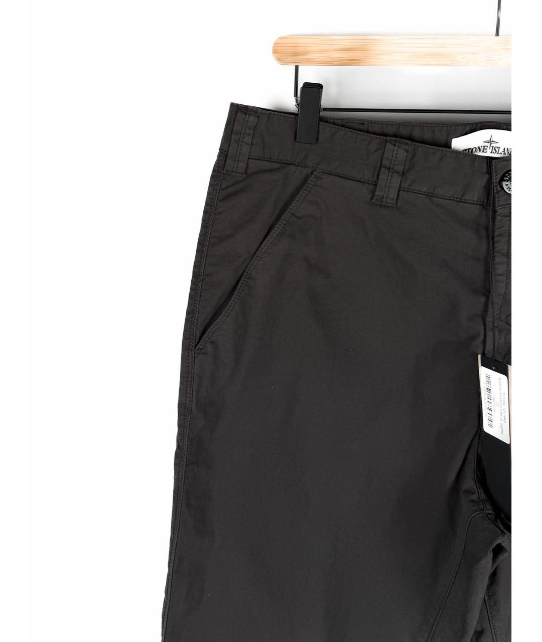 STONE ISLAND Антрацитовые хлопковые повседневные брюки, фото 3