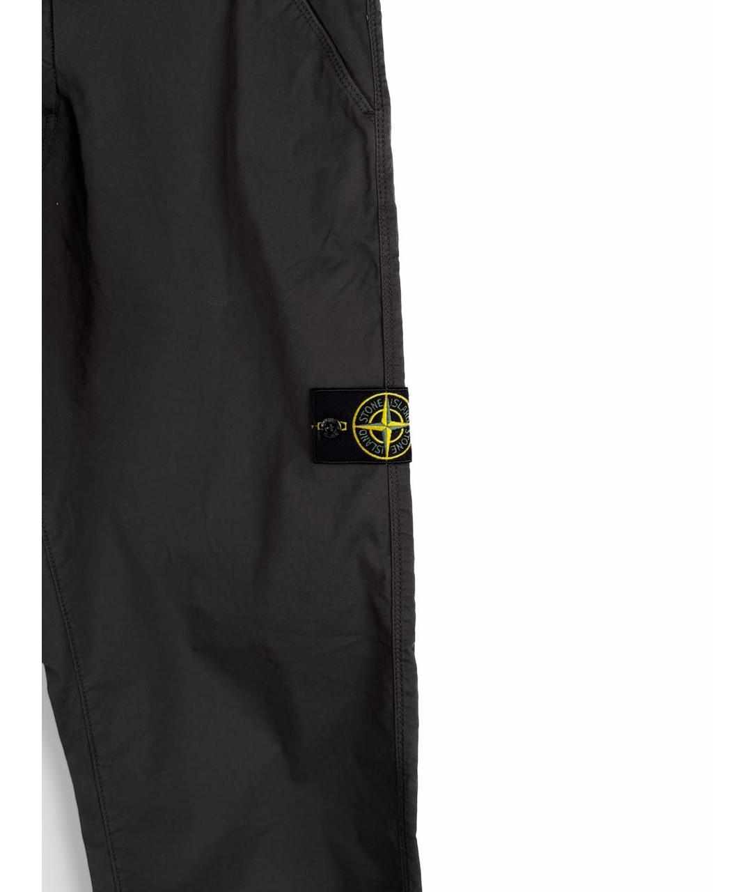 STONE ISLAND Антрацитовые хлопковые повседневные брюки, фото 4