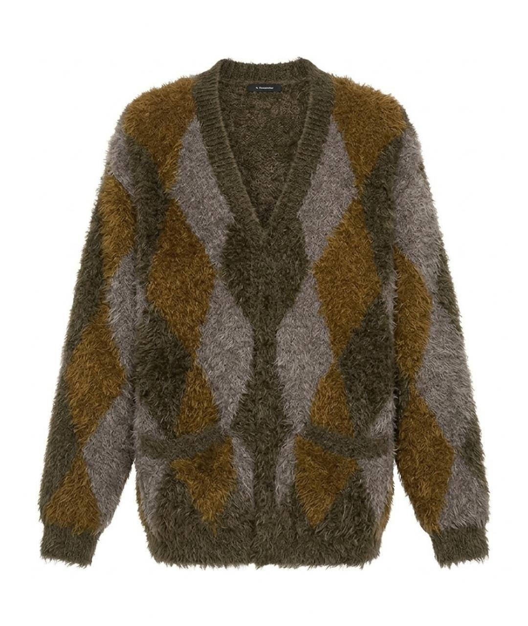 UNDERCOVER Коричневый полиэстеровый кардиган, фото 1