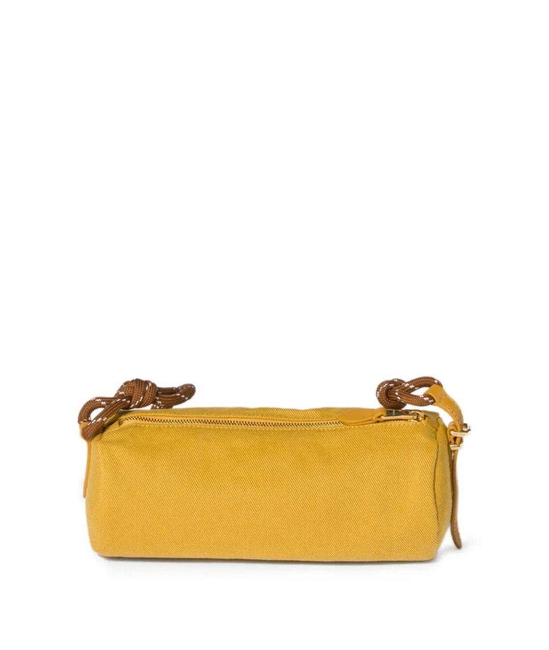MIU MIU Желтая сумка с короткими ручками, фото 4