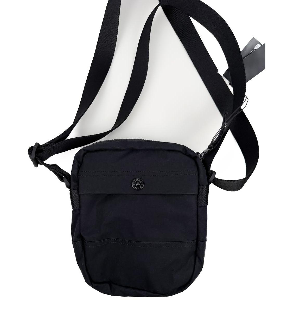 STONE ISLAND Черная хлопковая поясная сумка, фото 2