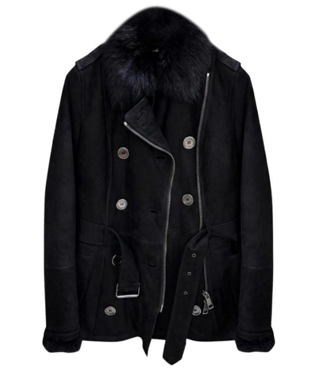 BURBERRY Черная замшевая дубленка, фото 1