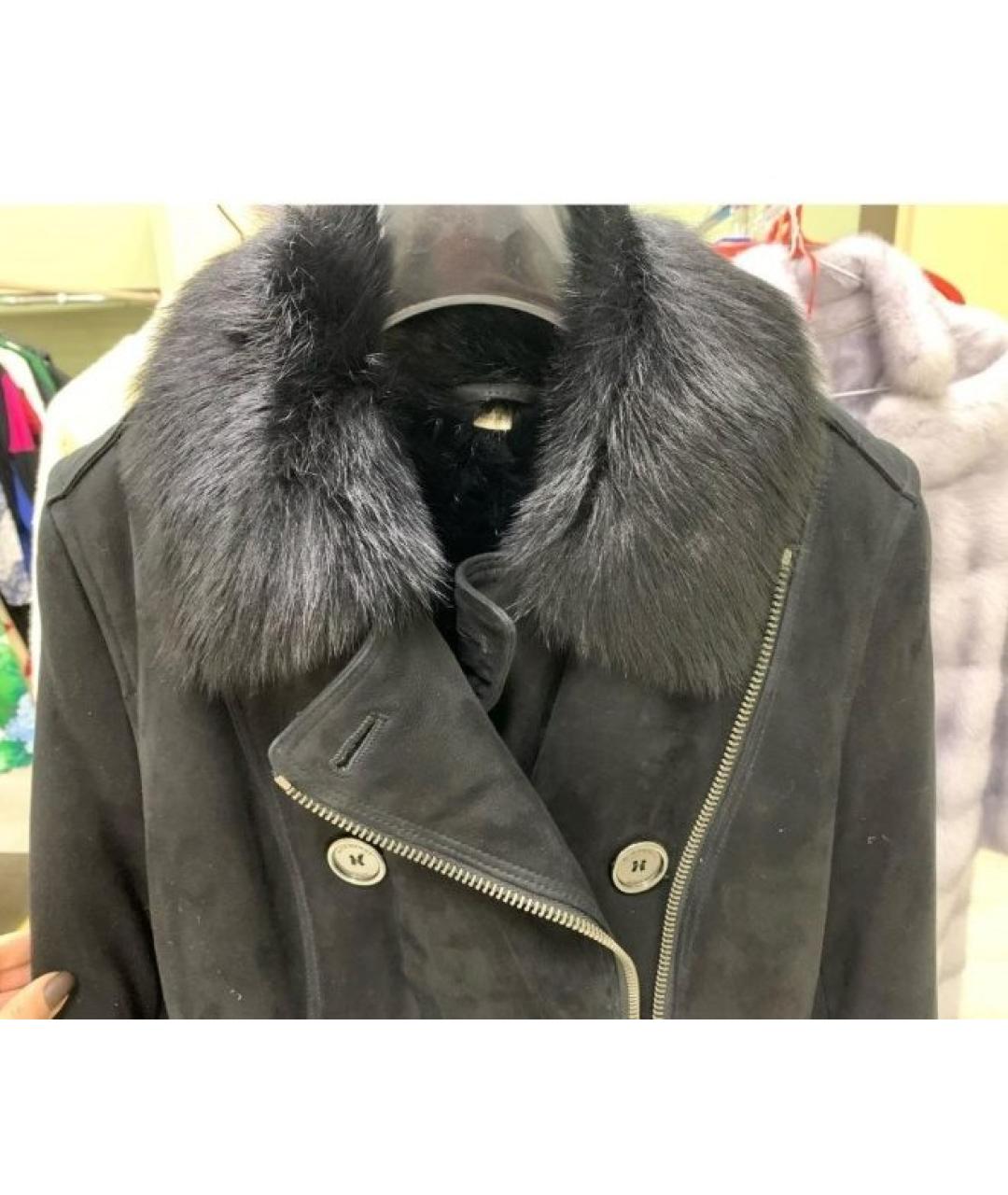 BURBERRY Черная замшевая дубленка, фото 5