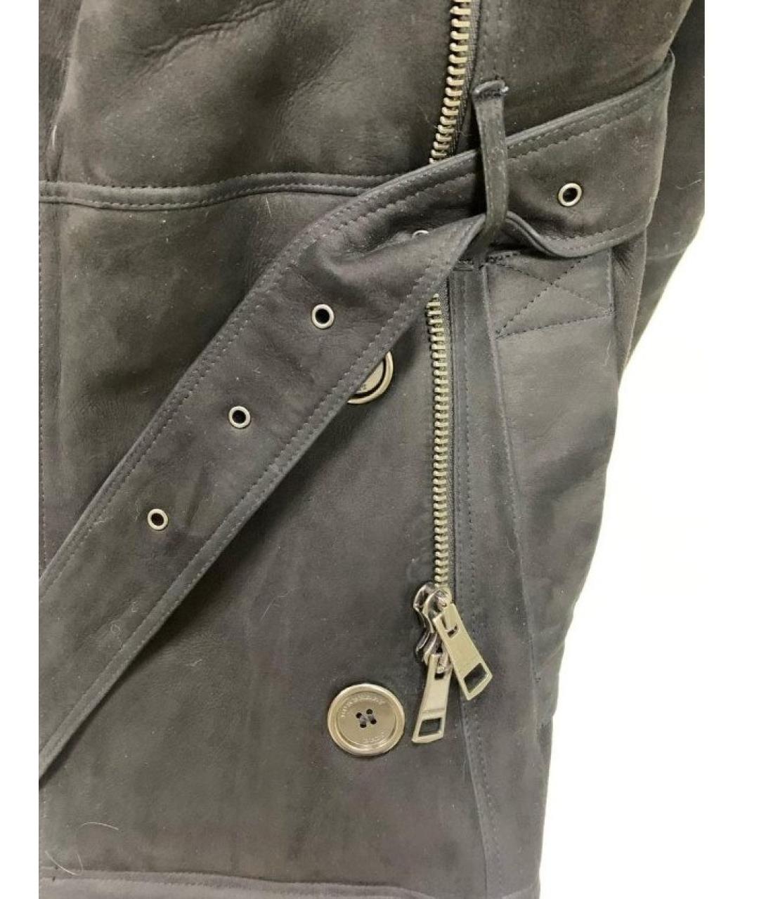 BURBERRY Черная замшевая дубленка, фото 2