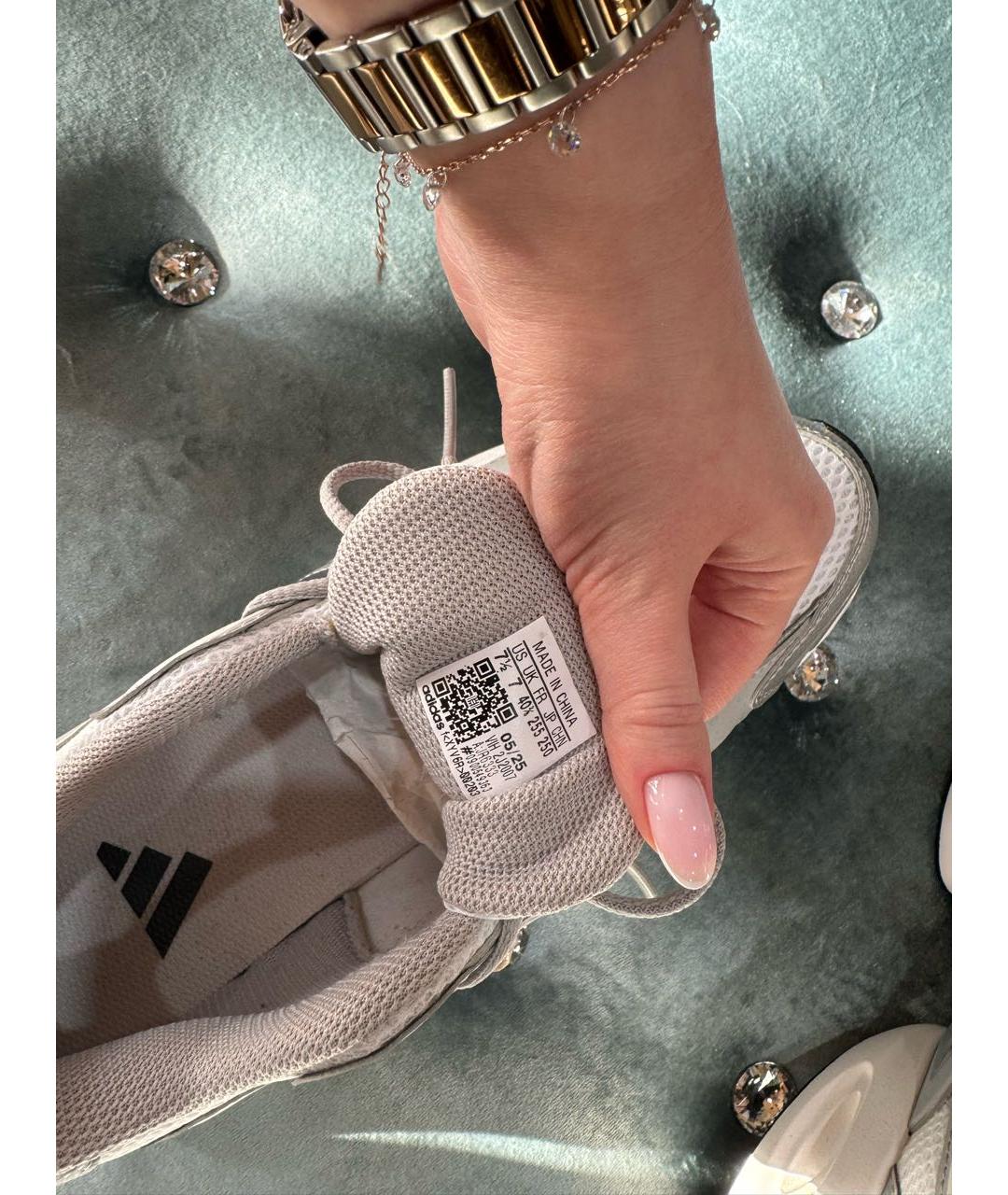 ADIDAS Серые текстильные низкие кроссовки / кеды, фото 6