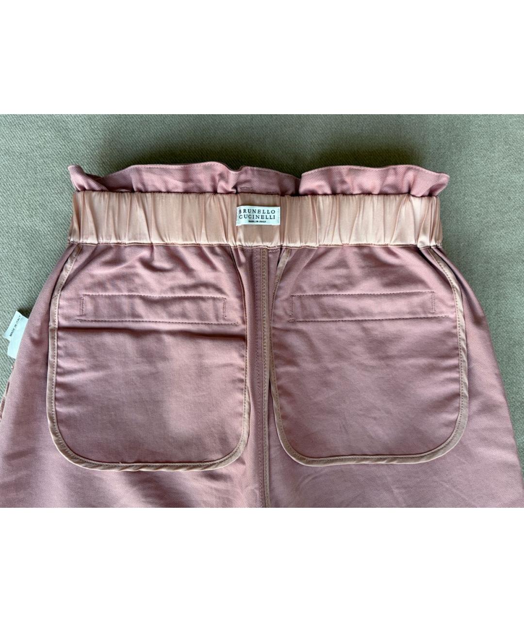 BRUNELLO CUCINELLI Розовые хлопковые брюки и шорты, фото 3