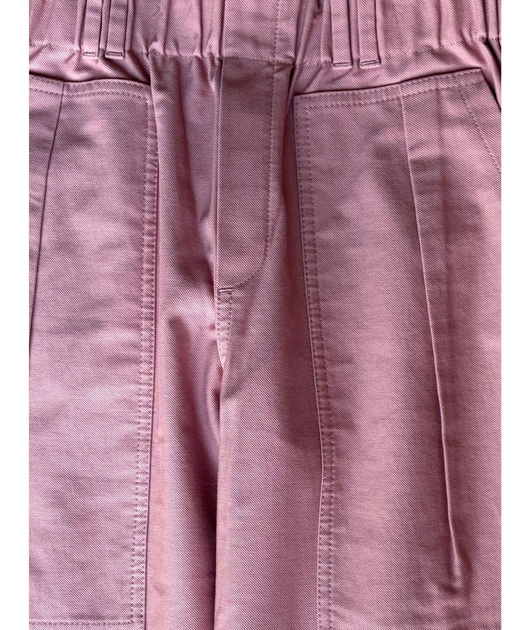 BRUNELLO CUCINELLI Розовые хлопковые брюки и шорты, фото 4