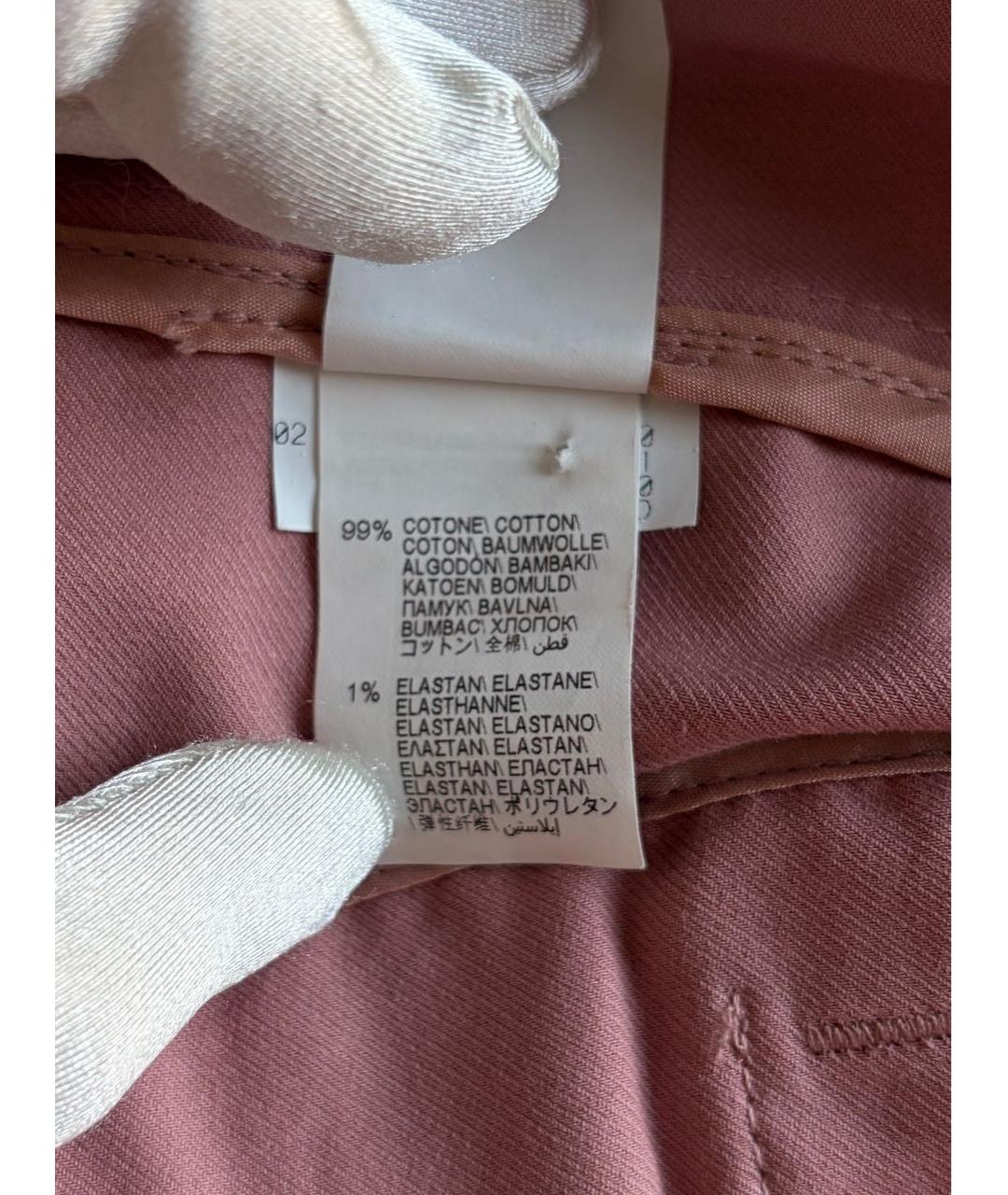 BRUNELLO CUCINELLI Розовые хлопковые брюки и шорты, фото 7