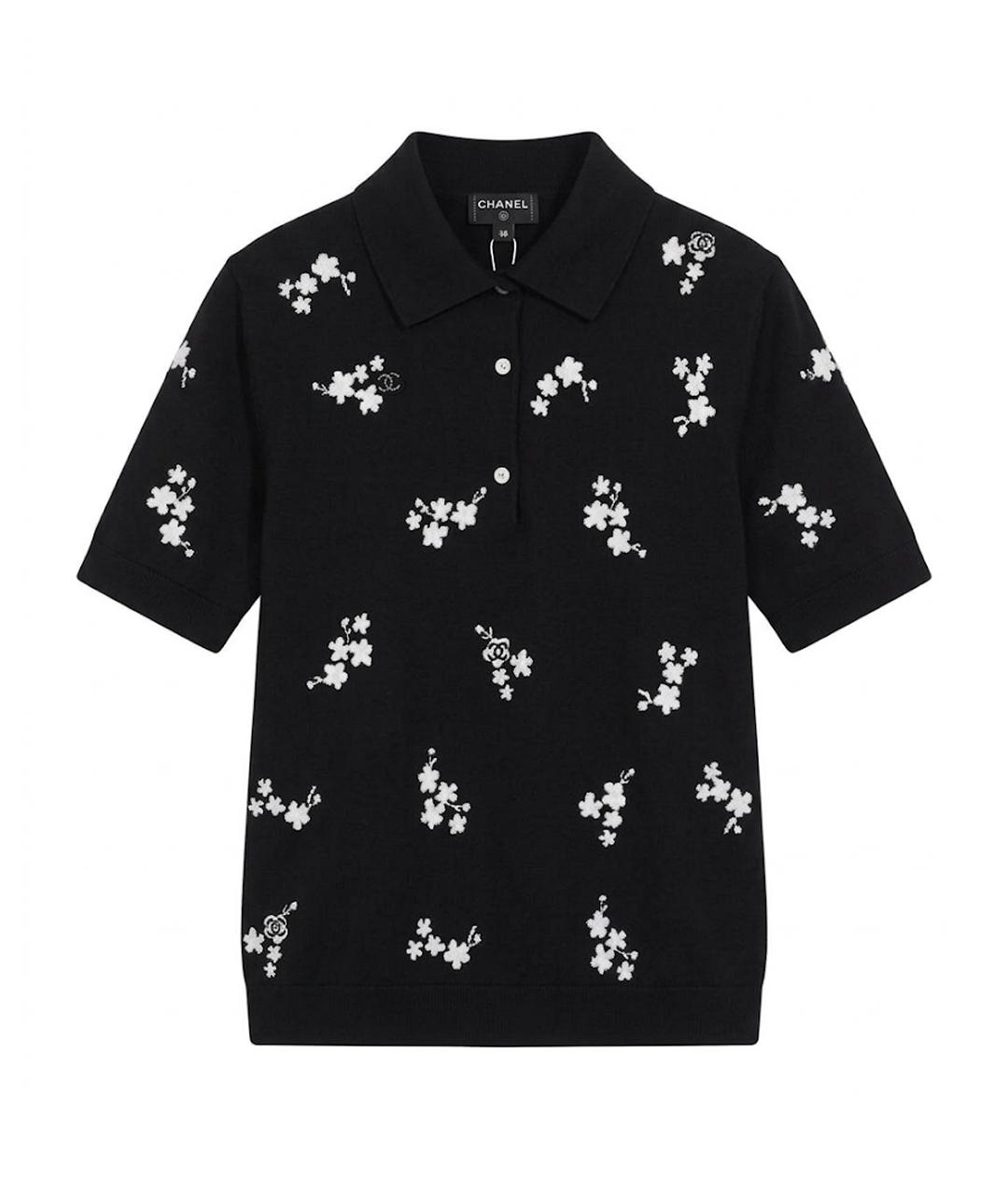 CHANEL Черная хлопковая футболка, фото 1