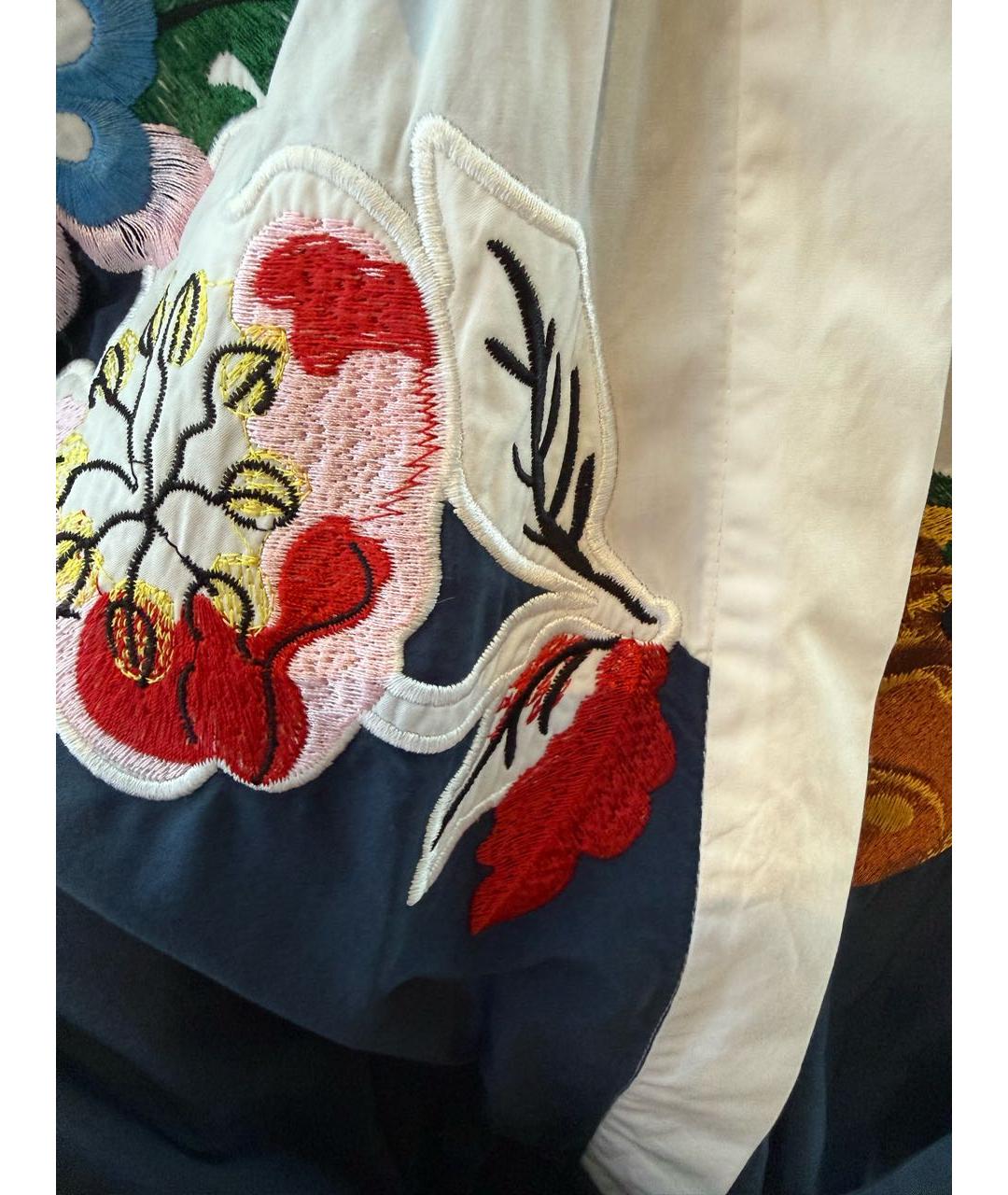 WEEKEND MAX MARA Темно-синее хлопковое повседневное платье, фото 5