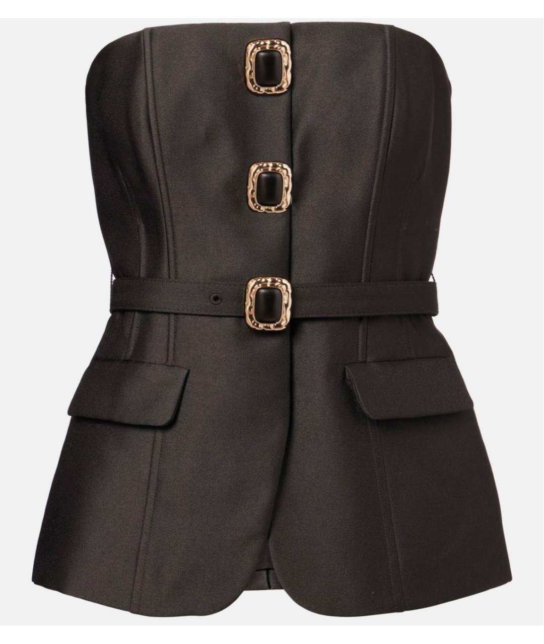 SELF-PORTRAIT Черный хлопковый корсет, фото 5