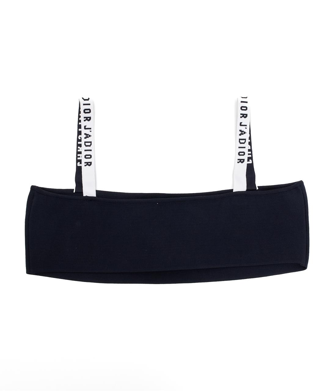 CHRISTIAN DIOR Черная вискозная майка, фото 2