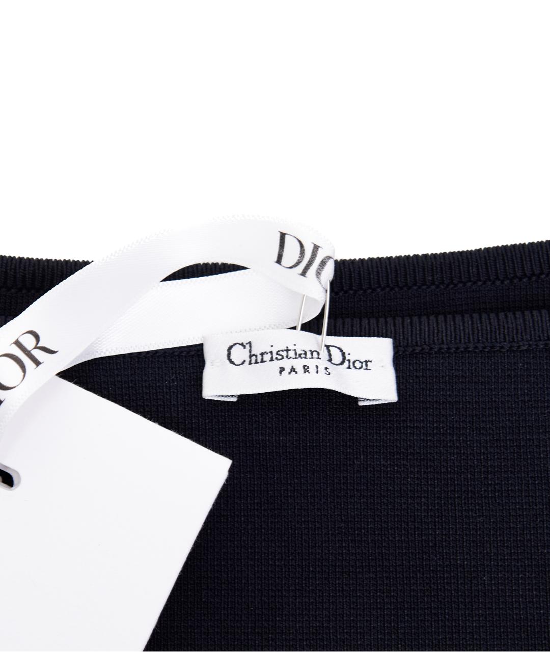 CHRISTIAN DIOR Черная вискозная майка, фото 6