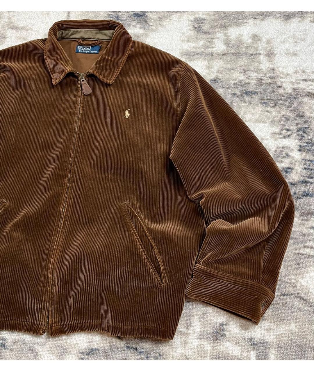 POLO RALPH LAUREN Коричневая велюровая куртка, фото 3