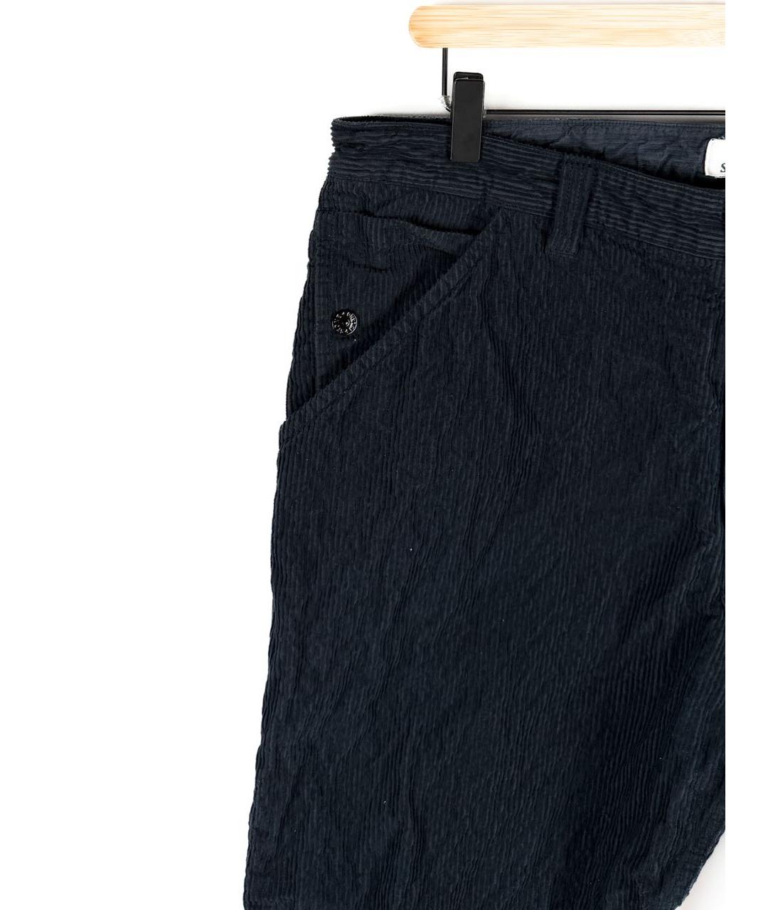 STONE ISLAND Темно-синие хлопковые повседневные брюки, фото 3