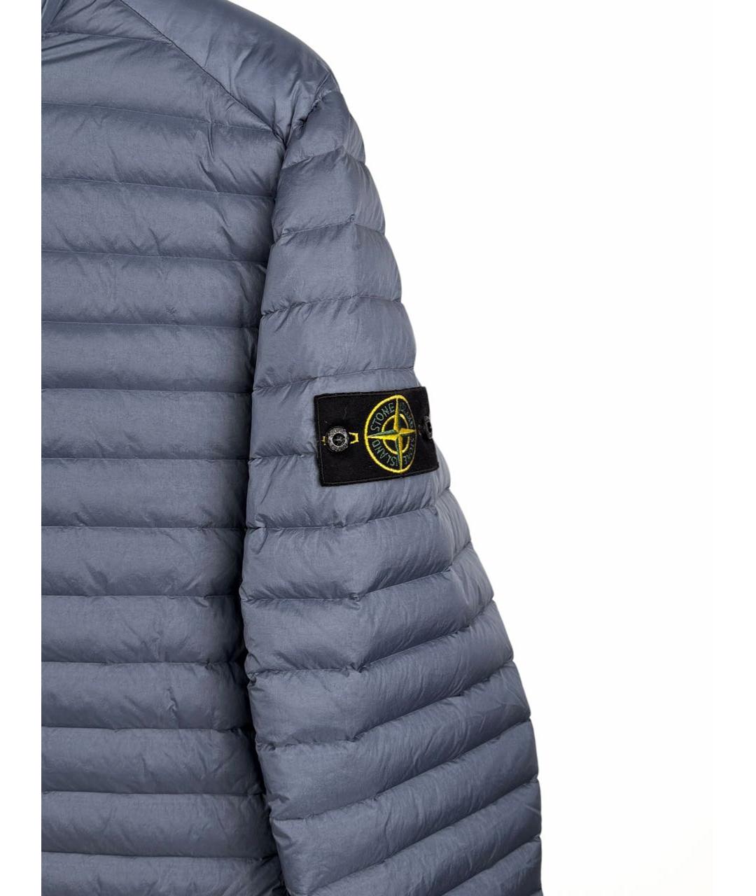 STONE ISLAND Синий полиамидовый пуховик, фото 4