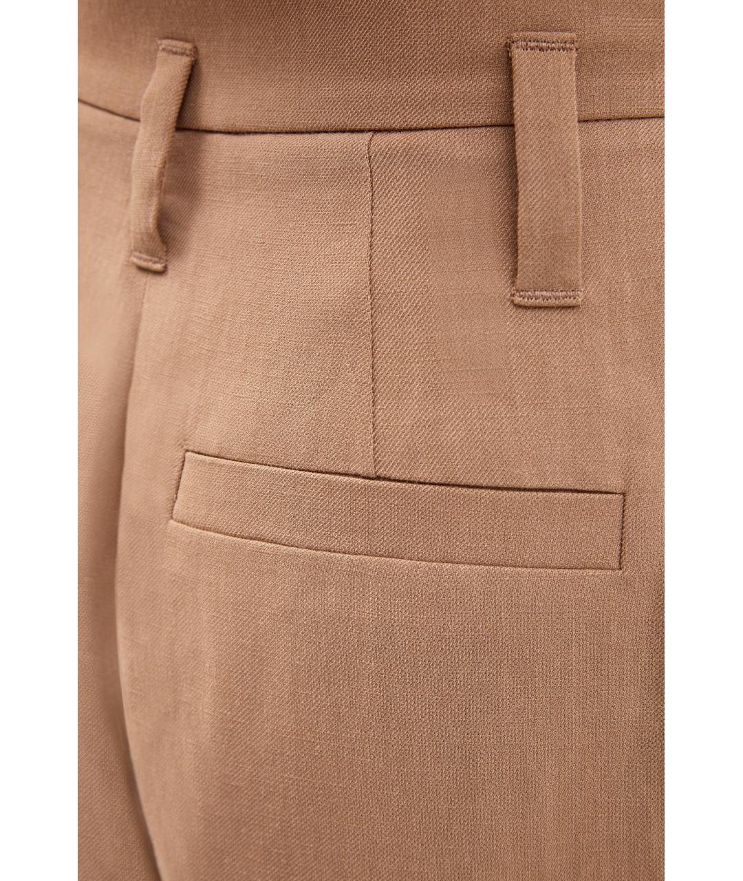 BRUNELLO CUCINELLI Коричневые вискозные шорты, фото 6