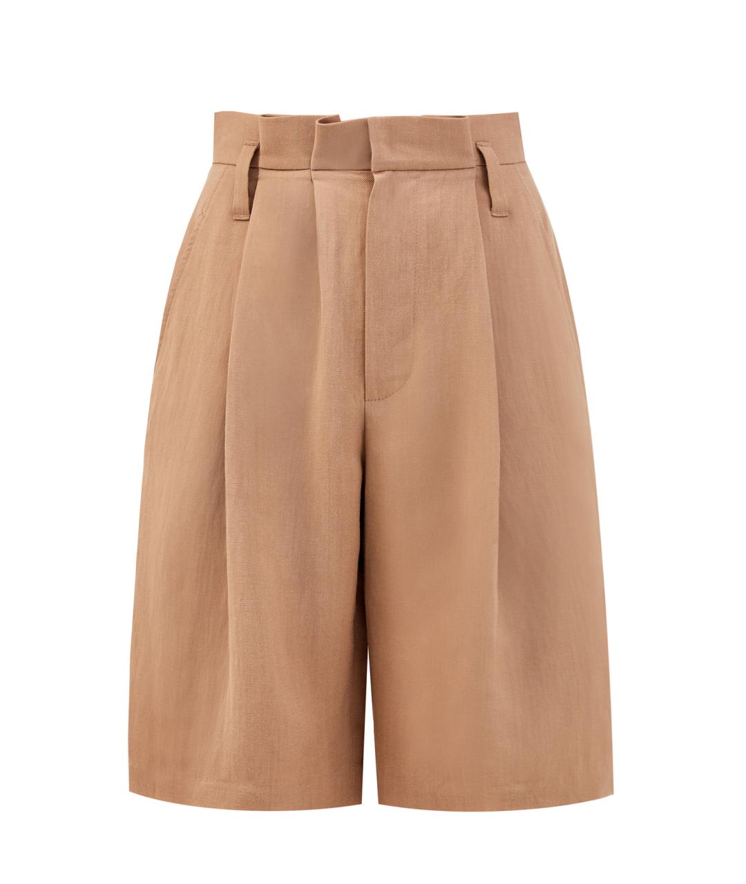BRUNELLO CUCINELLI Коричневые вискозные шорты, фото 1