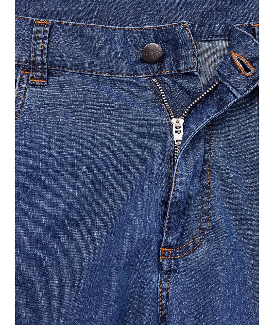 CANALI Синие хлопковые прямые джинсы, фото 7