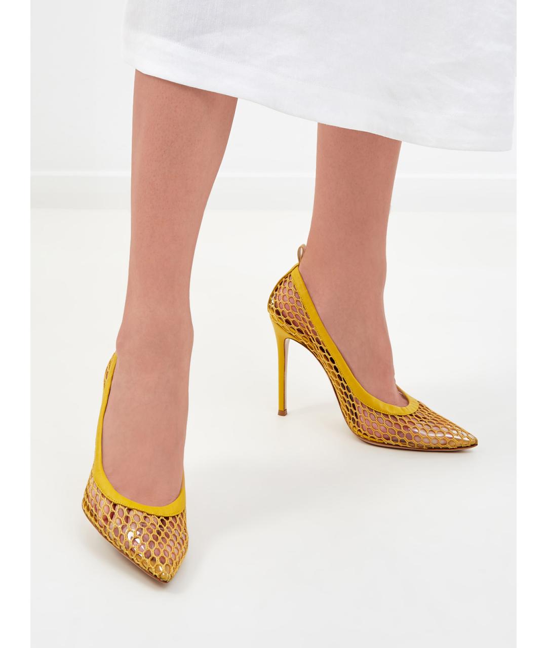 GIANVITO ROSSI Желтые туфли, фото 2